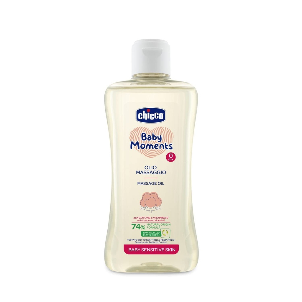 CHICCO BEBE MASSAGE OIL 200ML MOMENT 0M+