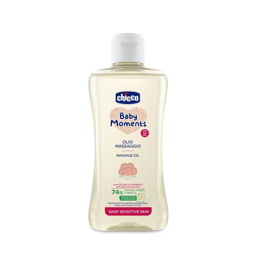 [2850000000] CHICCO BEBE MASSAGE OIL 200ML MOMENT 0M+